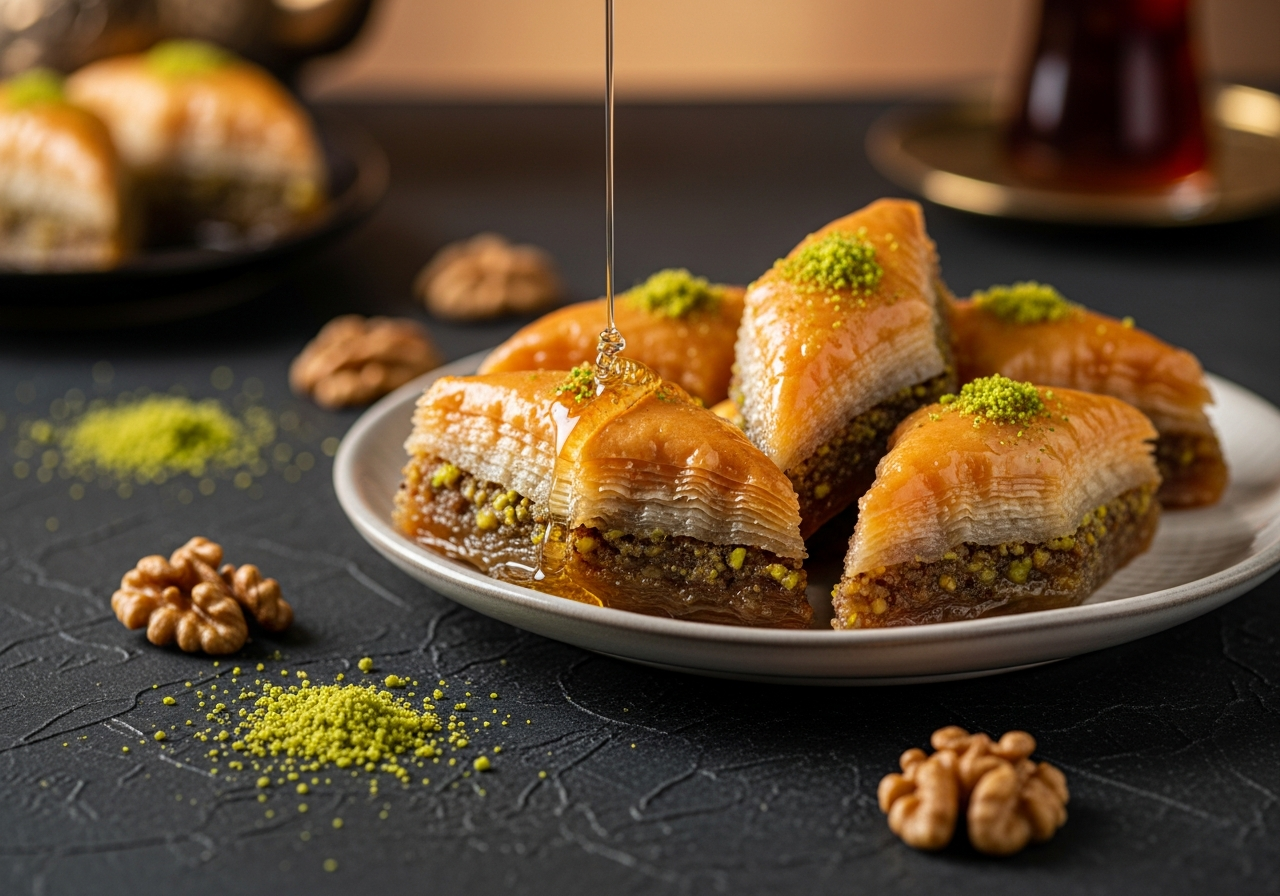 Baklava de Nueces con Miel